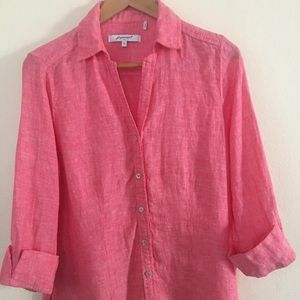 Foxcroft 100% Linen Blouse